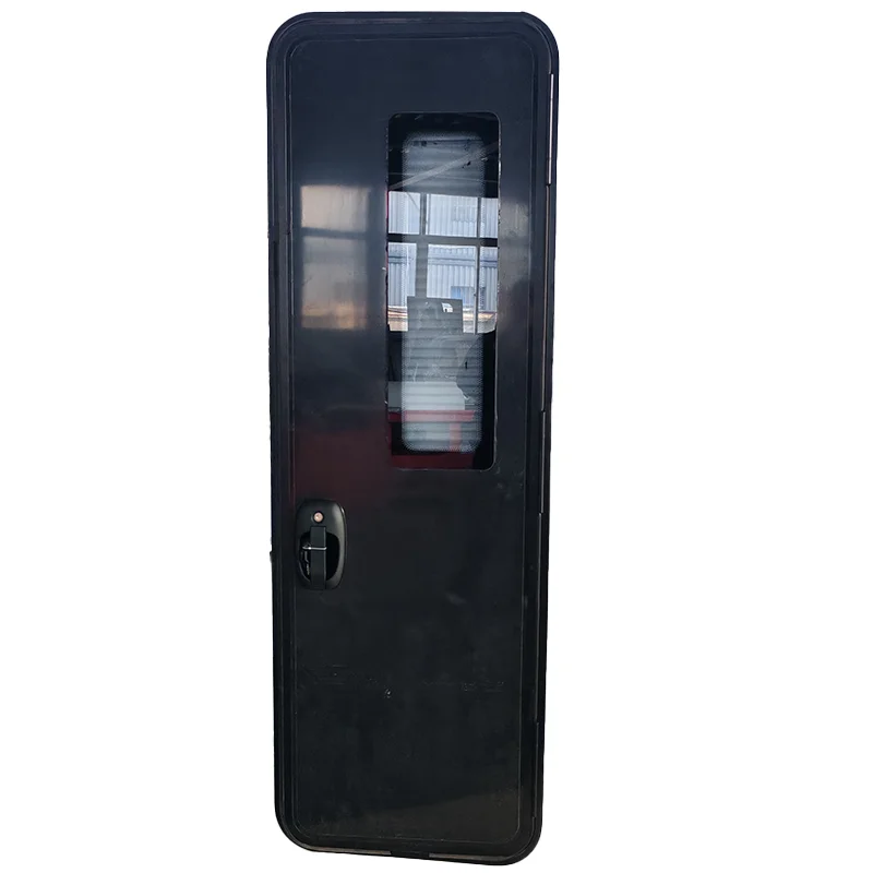 Factory Price European Style 600*1800mm Aluminum Frame Motorhome Travel Trailer Entry Door with Sun Blind Custom Sizes