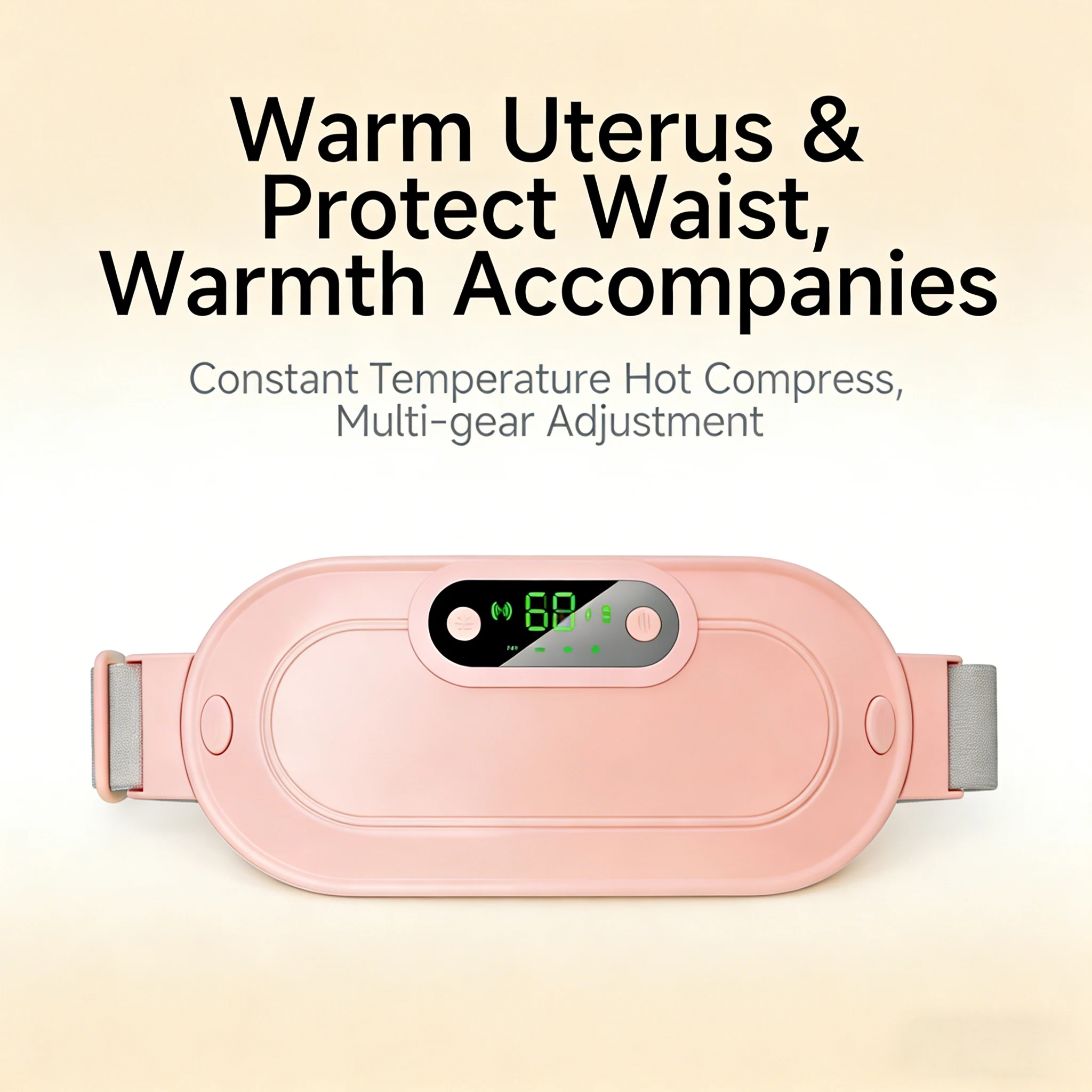 

Portable Cordless Heating Pad Cramps: 3 Heat Levels and 3 Massage Modes,3S Fast Heating,Period Menstrual Electric Heating Pad,Gifts for Women(Pink)