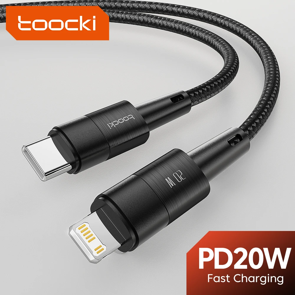 Toocki USB C to Lighting for iPhone Charger Cable PD 20W Fast Charge Data Wire for iPhone 14 13 12 11 Pro Max XR XS X 8 7 Plus