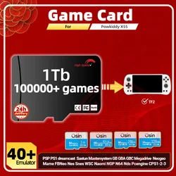 Game Card For Powkiddy X55 Memory TF Plug&Play Pre-install Retro Games PSP PS1 SD portable Console High Speed Card System Card