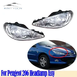 For Peugeot 206 Head Light Head Lamp Headlight Headlamp Front Light Assembly Assy