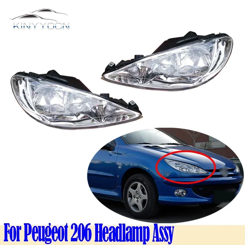 Dla Peugeot 206 Reflektor przedni Reflektor przedni Reflektor przedni Zespół światła przedniego