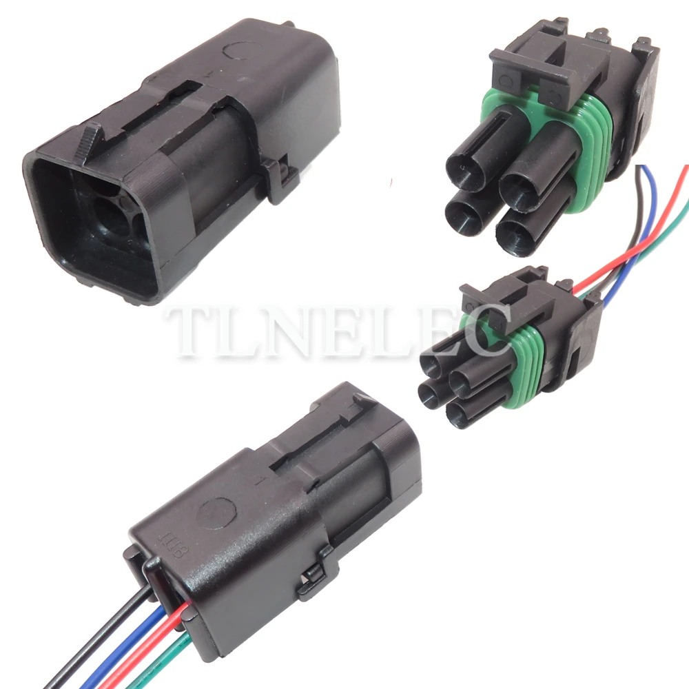 4 Pin Way Automobile Male Female Wiring Harness Connector with Wires Car Replacement Sealed Socket Parts 12015797 12010974
