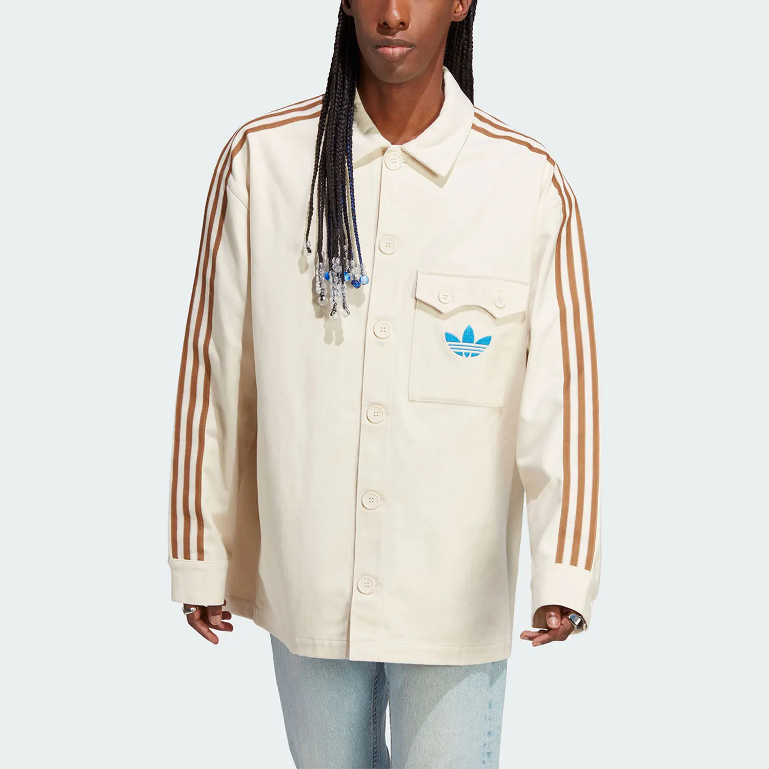 Adidas genuine clover CARDIGAN men's casual long sleeved shirt IP6988