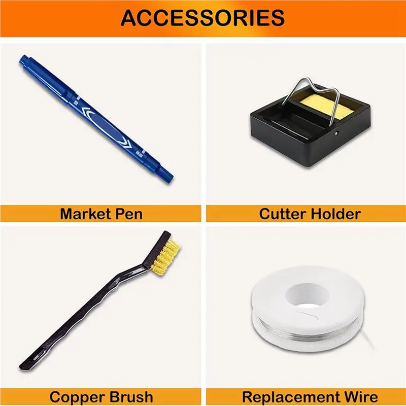 【VALUE MONEY】4X Hot Wire Foam Cutter Kit 4 In 1 Foam Cutting Set With Electric Carving Tool And Transformer Adapter US Plug view 4