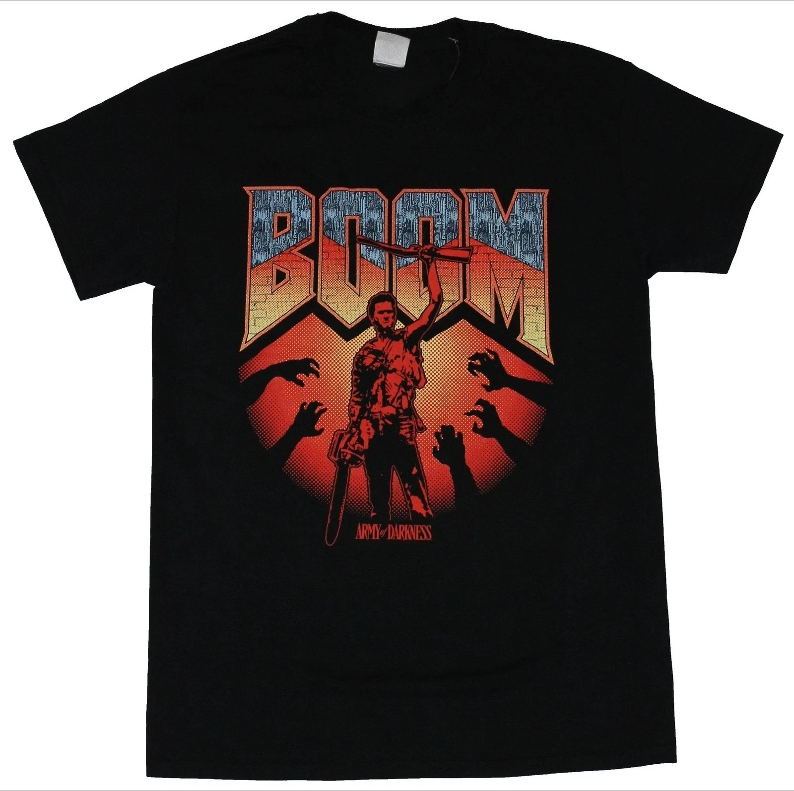 Camiseta Army of Darkness Boom Boomstick Ash Vs Evil Dead, camiseta de manga corta de algodón con estampado gráfico de película de terror para hombres y mujeres