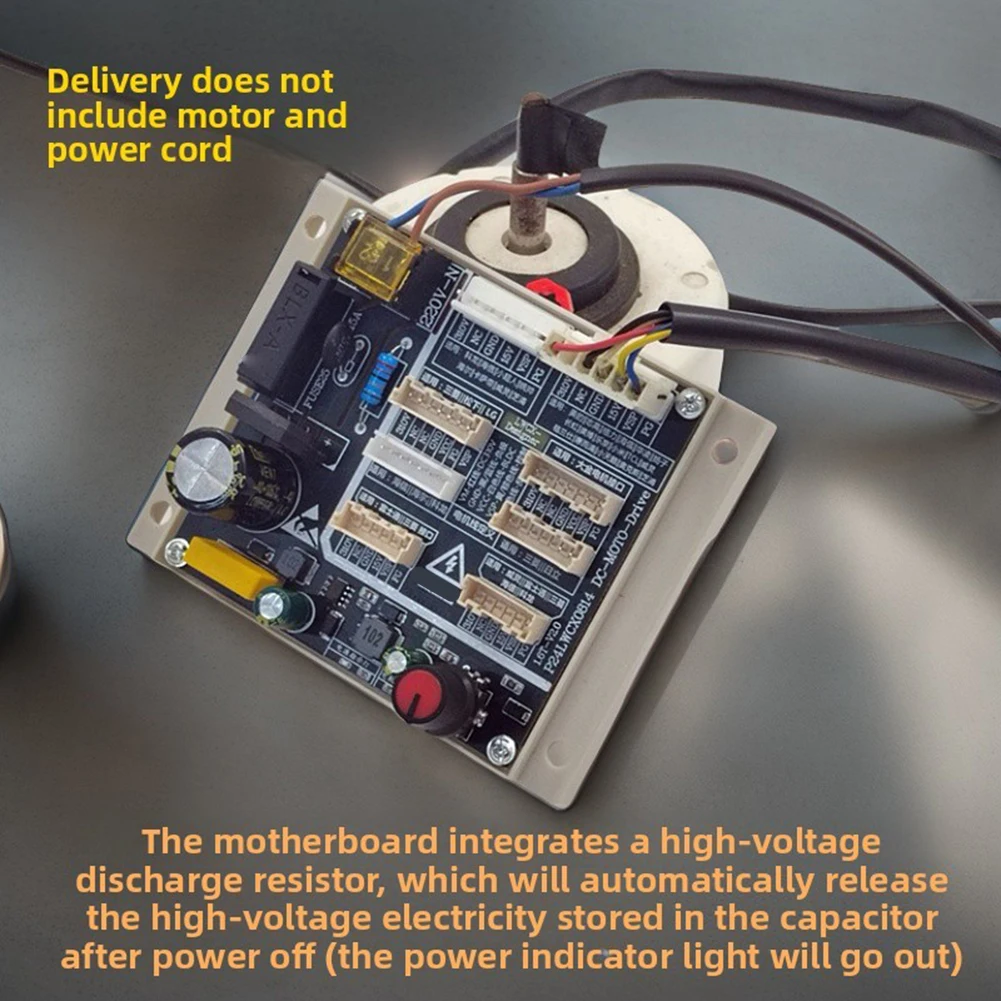 Five-Wire DC Brushless Motor Driver Module with FR4 Double-Sided Board Design and 105C Rated Capacitor Components