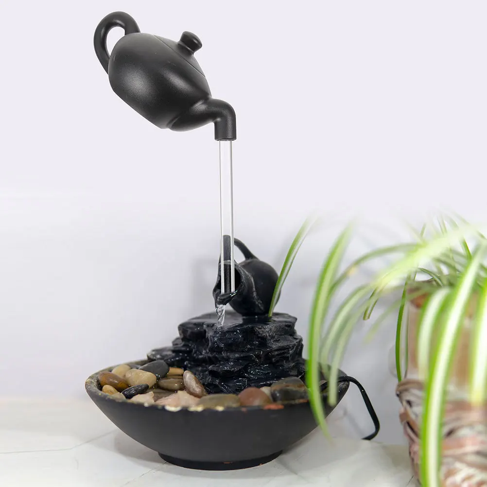 

1Set Suspended Teapot Desktop Fountain DIY Kit Waterfall Decor for Home Office Tabletop Zen Decoration Running Water