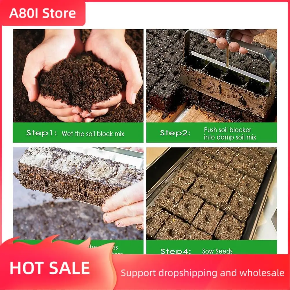 

A80I Manual Soil Block Maker Manual Clod Maker Soil Retarder Garden Garden Tools