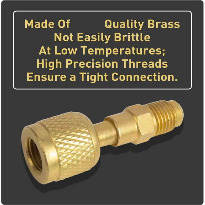 

Латунный переходник AFOURT-R-32 R-454B, внутренняя резьба 1/4 дюйма на наружную резьбу 1/4 дюйма, для R-454B для резервуаров R-32