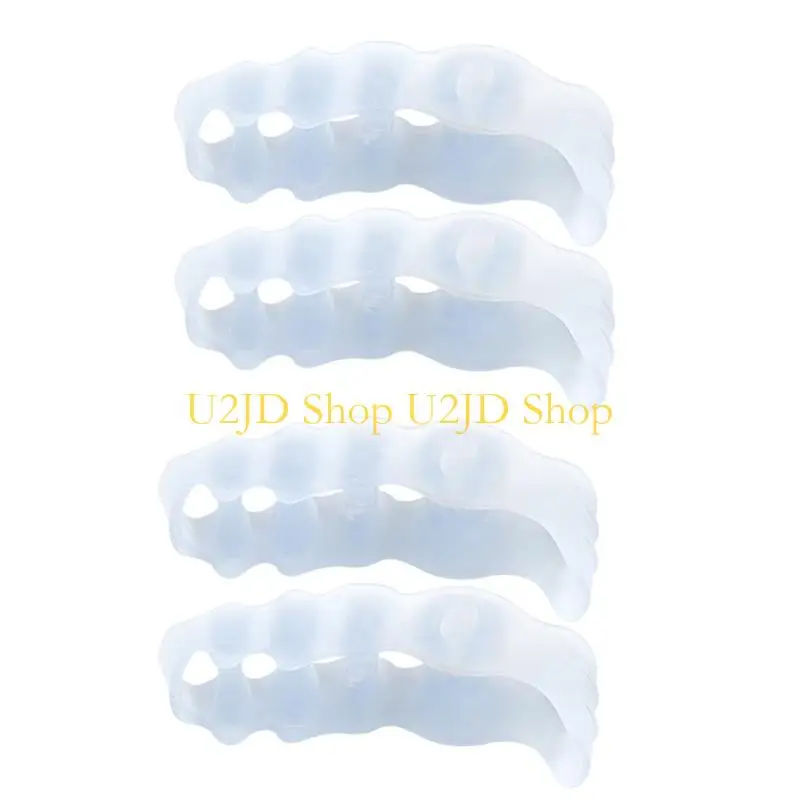 U2JD Comfortable 5 Hole Toe Separators With SEBS For Bunions Correction Toe Spacers