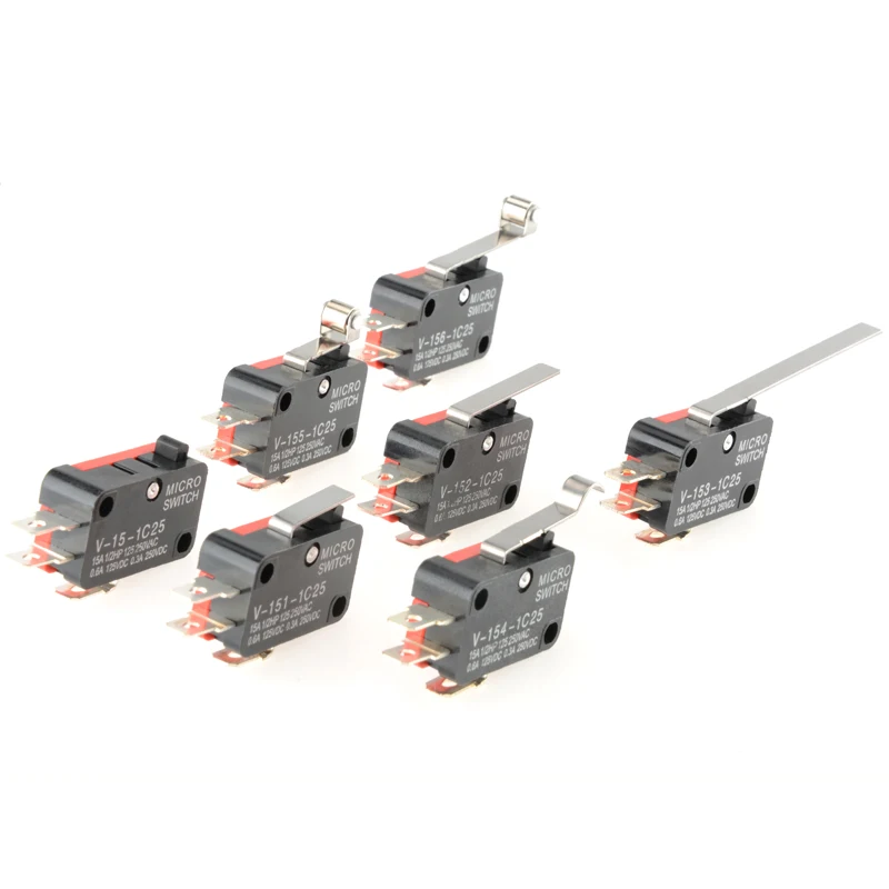 5PCS Silver contact micro switch travel switch limit switch V-15/151/152/153/154/155-1C25