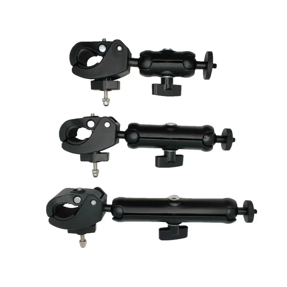 

360° Rotating Action Camera Stand Universal Sturdy Mobile Phone Clamp 1/4" Screw Adapter Adjustable Rearview Mirror Bracket