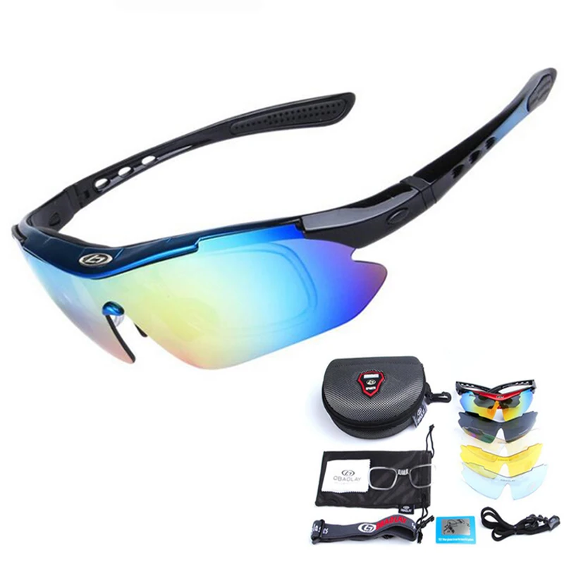 Military Tactical Outdoor Sports Cycling Sunglasses Windproof Dustproof Protective Glasses UV400 Lens Set Fishing Glasses