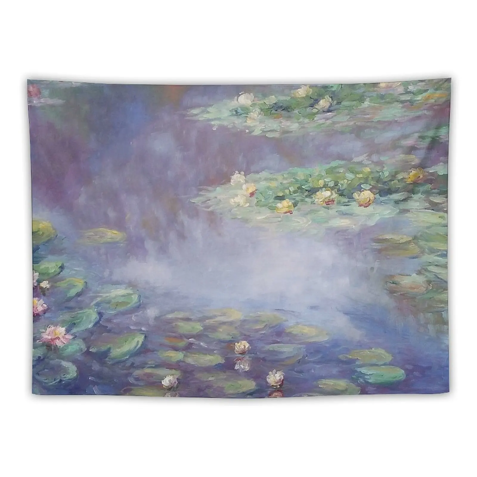 

CLAUDE MONET, Water Lilies mask Tapestry Art Mural Carpet On The Wall Wall Hanging Wall Tapestry