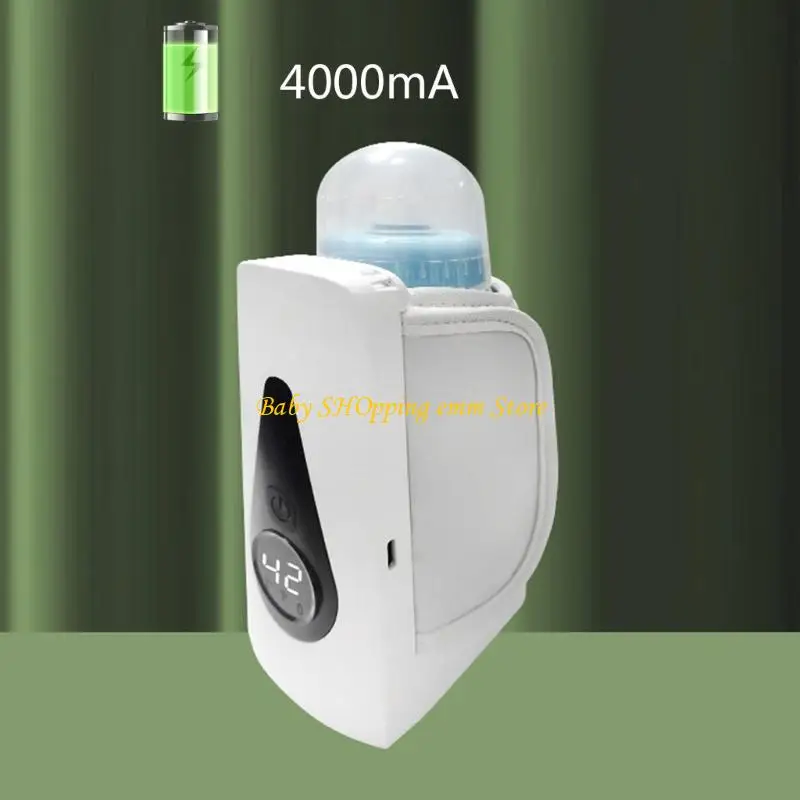 23GD Rechargeable Bottle Warmer Portable Cordless Charging Milk Bottle Sleeve for Breastmilk and Formula Easy to Use