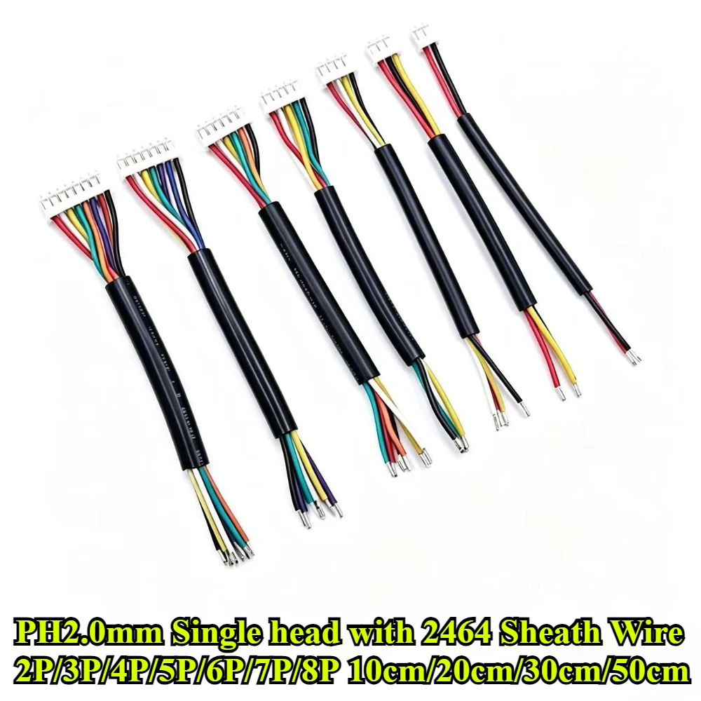 PH2.0mm 2P/3P/4P/5P/6P/7P/8P Single/Double Head Same/Reverse Direction With 2464 Sheath Wire Terminal Wire Length 10/20/30/50CM