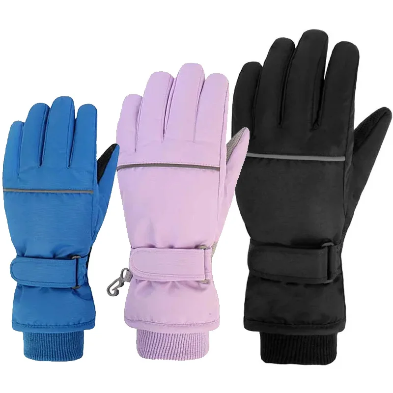 

New Children Ski Gloves Keep Finger Warm Waterproof Thicken Mittens Winter Snowboard Snow Kids Gloves for Boys Girl Accessories