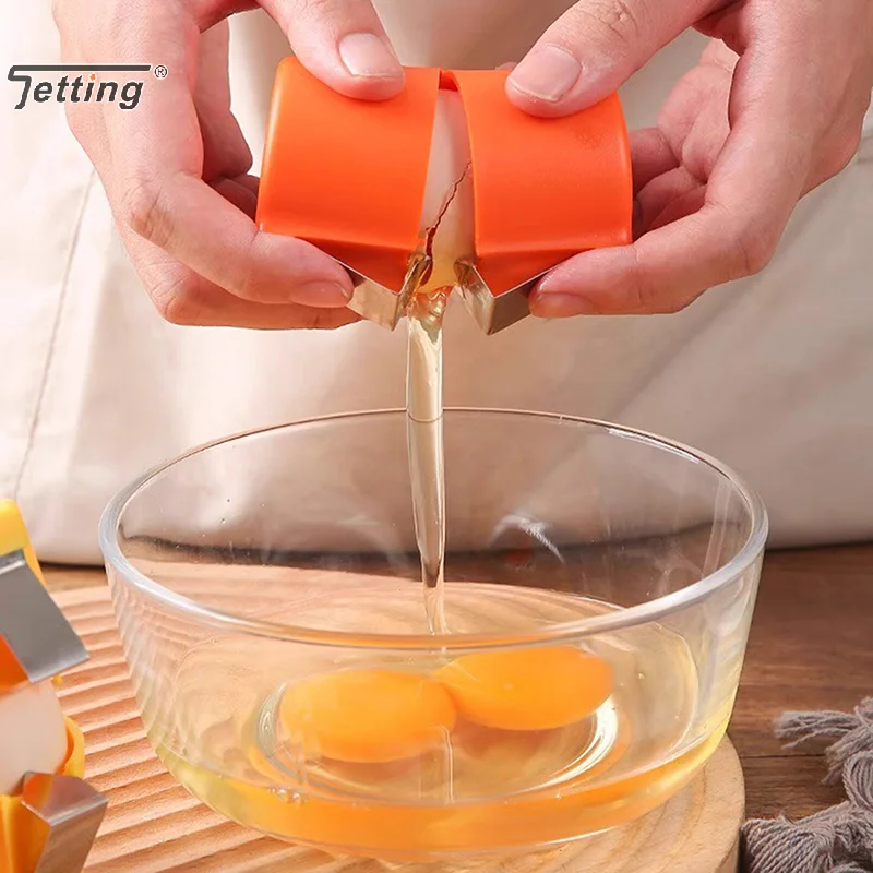 1Pcs Egg Shell Cutter Eggbeater Raw Egg Separator Handheld Eggshell Opener Portable Household Kitchen Baking Tool Wholesale