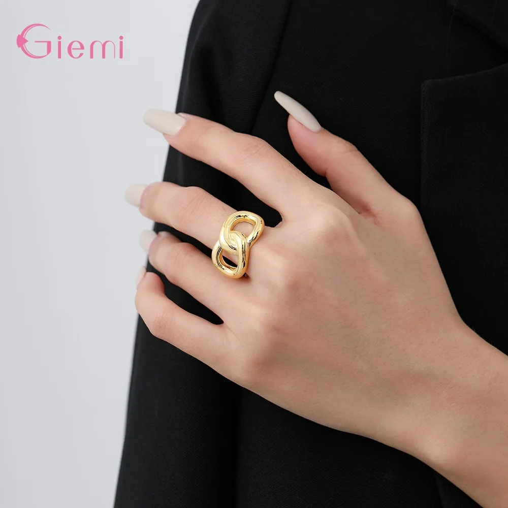 Wedding Accessories Bridal Opening Finger Ring Jewelry Genuine 925 Sterling Silver Stamped Ring For Women Girls Accessory New