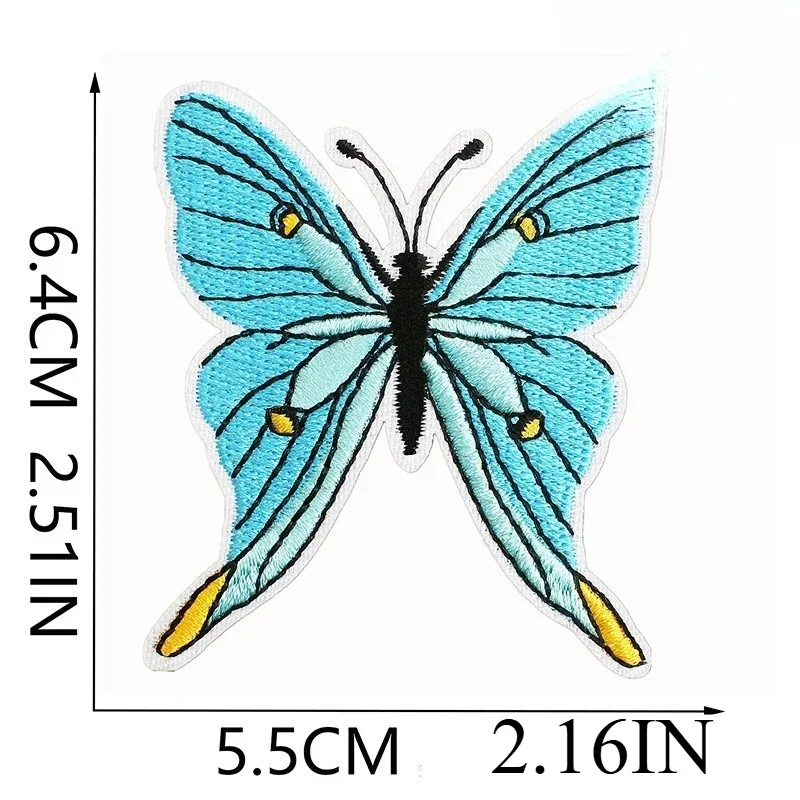 Pink Butterfly Embroidery Cloth Sticker Cartoon Clothes Decoration Colorful Butterfly Computer Embroidery Chapter Boy