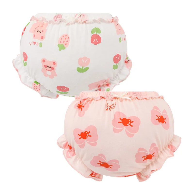 Short d\'été 100% en coton pour bébé, lot de 2 pièces, culotte mignonne Kawaii de dessin animé PP pour enfants de 6 à 24 mois