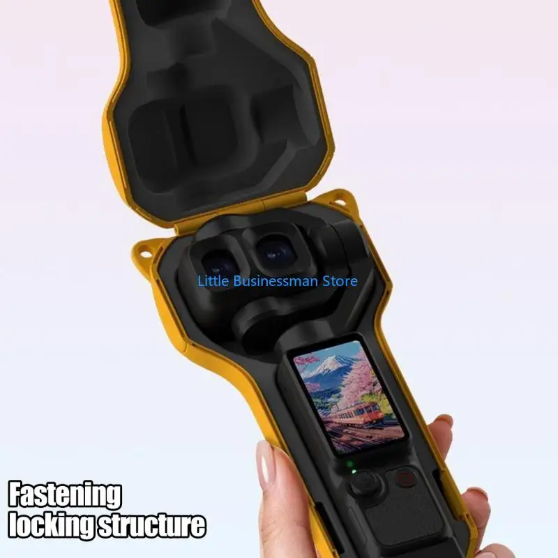 Konturierte Aufbewahrungstasche für Handkameras mit ABS-Außenschale für Pocket 4P, Silikonfutter, oberen Öffnungen und – Detail 4