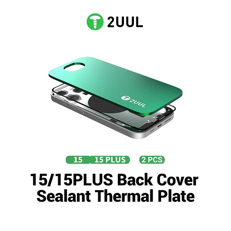 

2UUL DA67 Back Cover Sealant Thermal Press Plate for Phone 15/15Plus (2pcs/pack) Super Sealant Hot Press for Back Cover