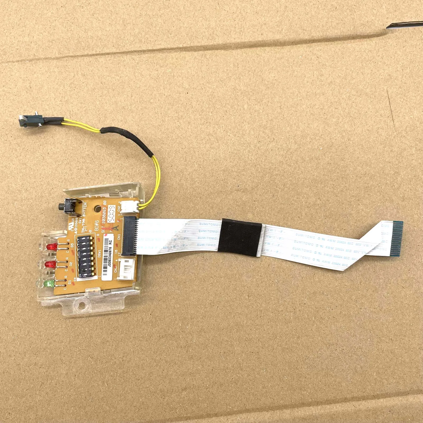 Placa de botão de interruptor com luz indicadora adequada para peças de impressora EPSON L90 TM-T90