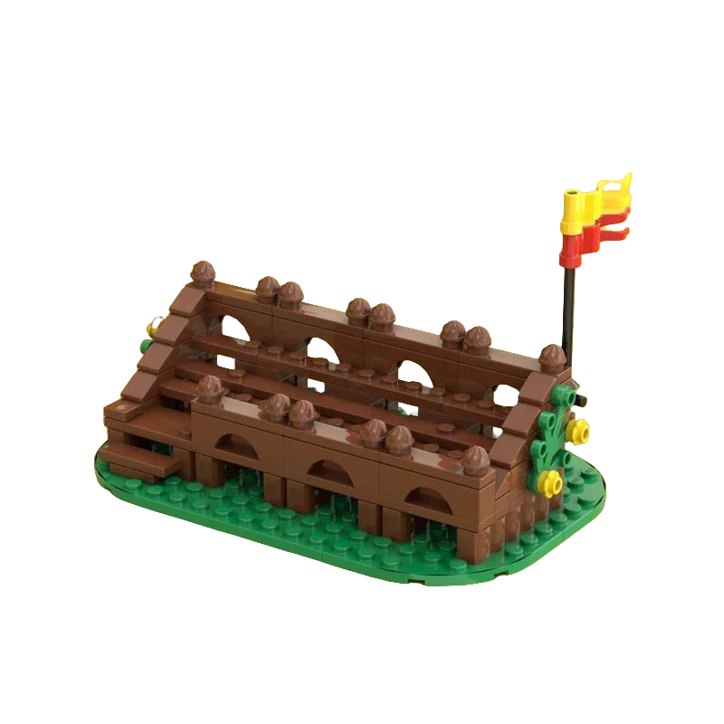 De middeleeuwse wedstrijdscène-widget-serie modeldecoratie MOC-bouwsteenspeelgoed DIY-montagespeelgoed is geschikt voor iedereen