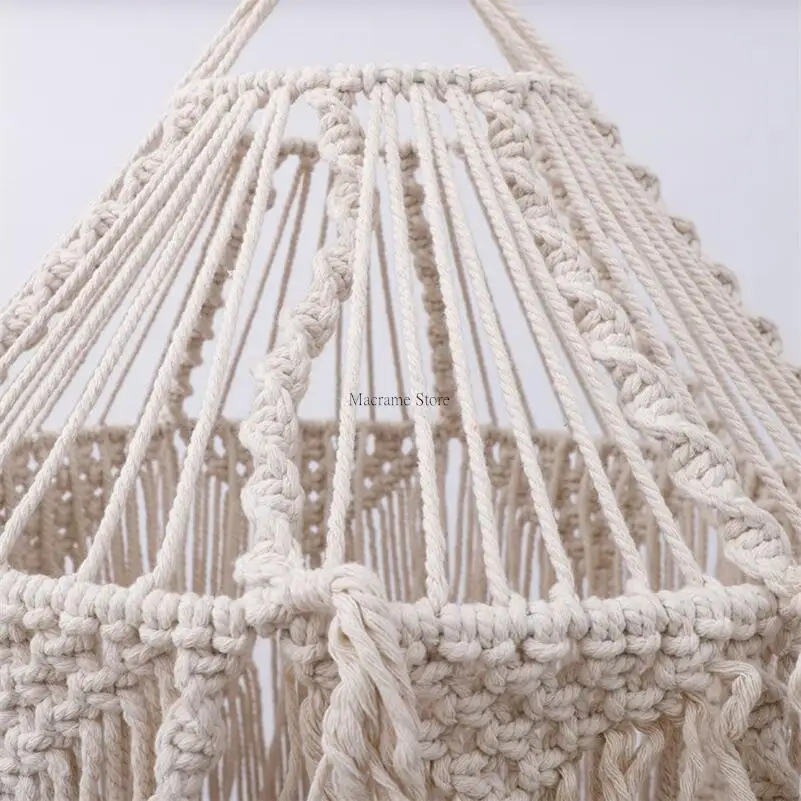 Imagem -05 - Hand-woven Macramé Tapeçaria para Decoração do Quarto Bohemian Tent Hanging Bed Curtain Girl Heart Wedding