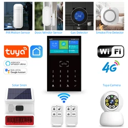 4g wifi sistema de alarme sem fio tuya casa inteligente segurança infantil casa sistema anti-roubo vida inteligente controle app funciona com alexa PG-109