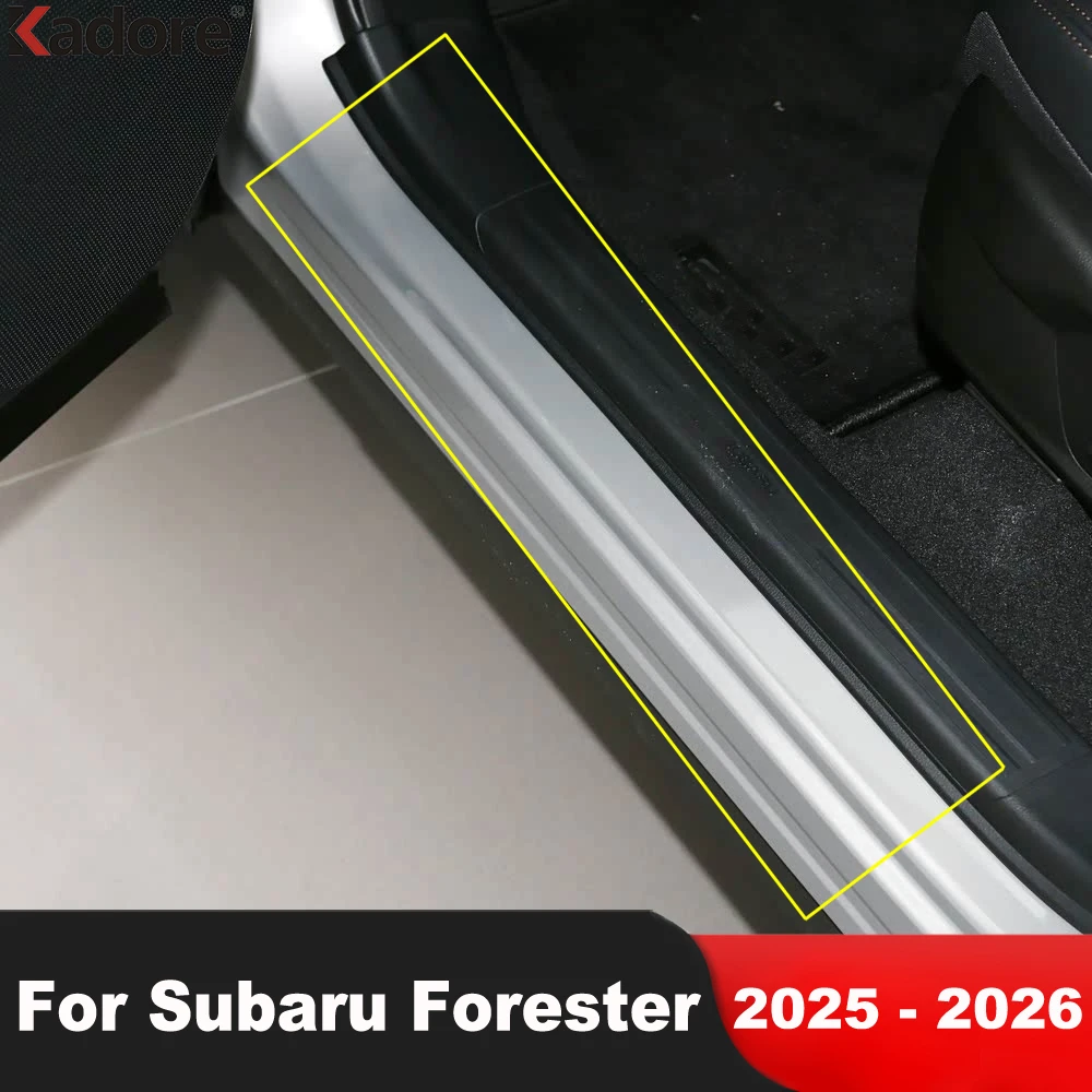for-subaru-forester-2025-2026-stainless-steel-door-sill-scuff-plate-cover-trim-welcome-pedal-entry-guard-pad-car-accessories
