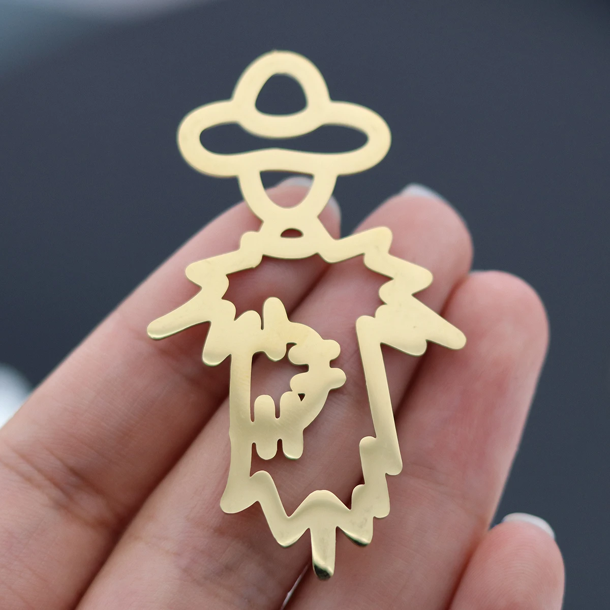 3PCS/LotMinimalist Stainless Steel Charm Pendant Necklace Scarecrow Necklace Fall Autumn Halloween Charm Pendant