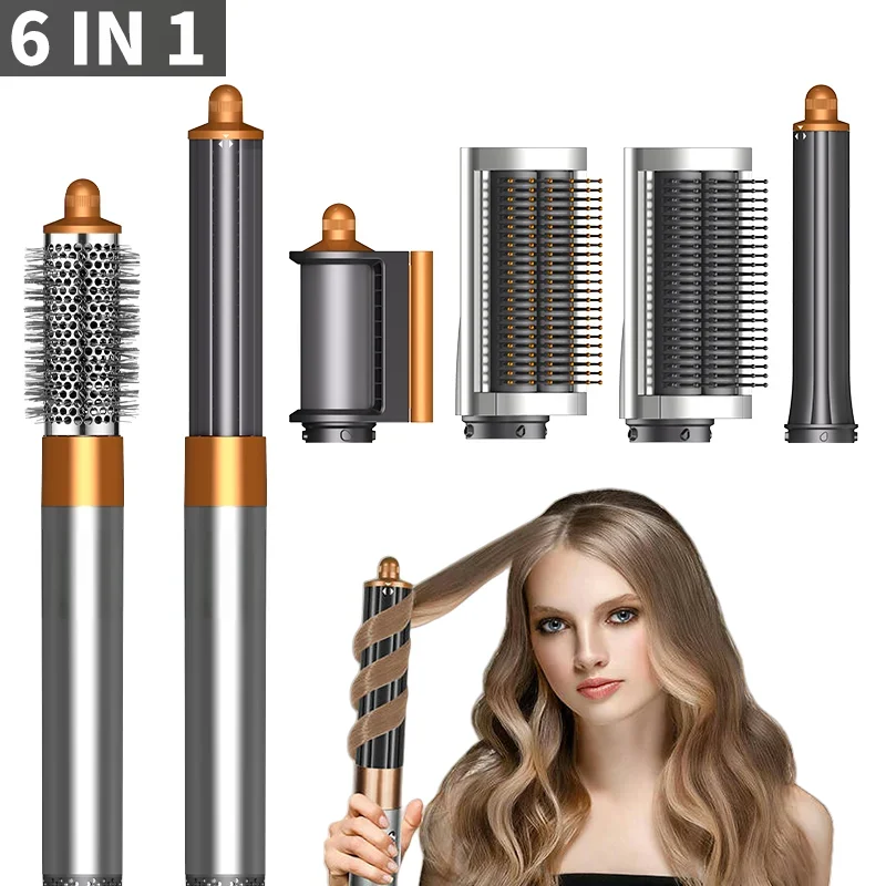 

6 IN 1 Hair Styler Set Blow Dryer Brush 220V Negative Ion Hot Air Styler for Auto Curling Hair Styling Tools Best Gift for Women