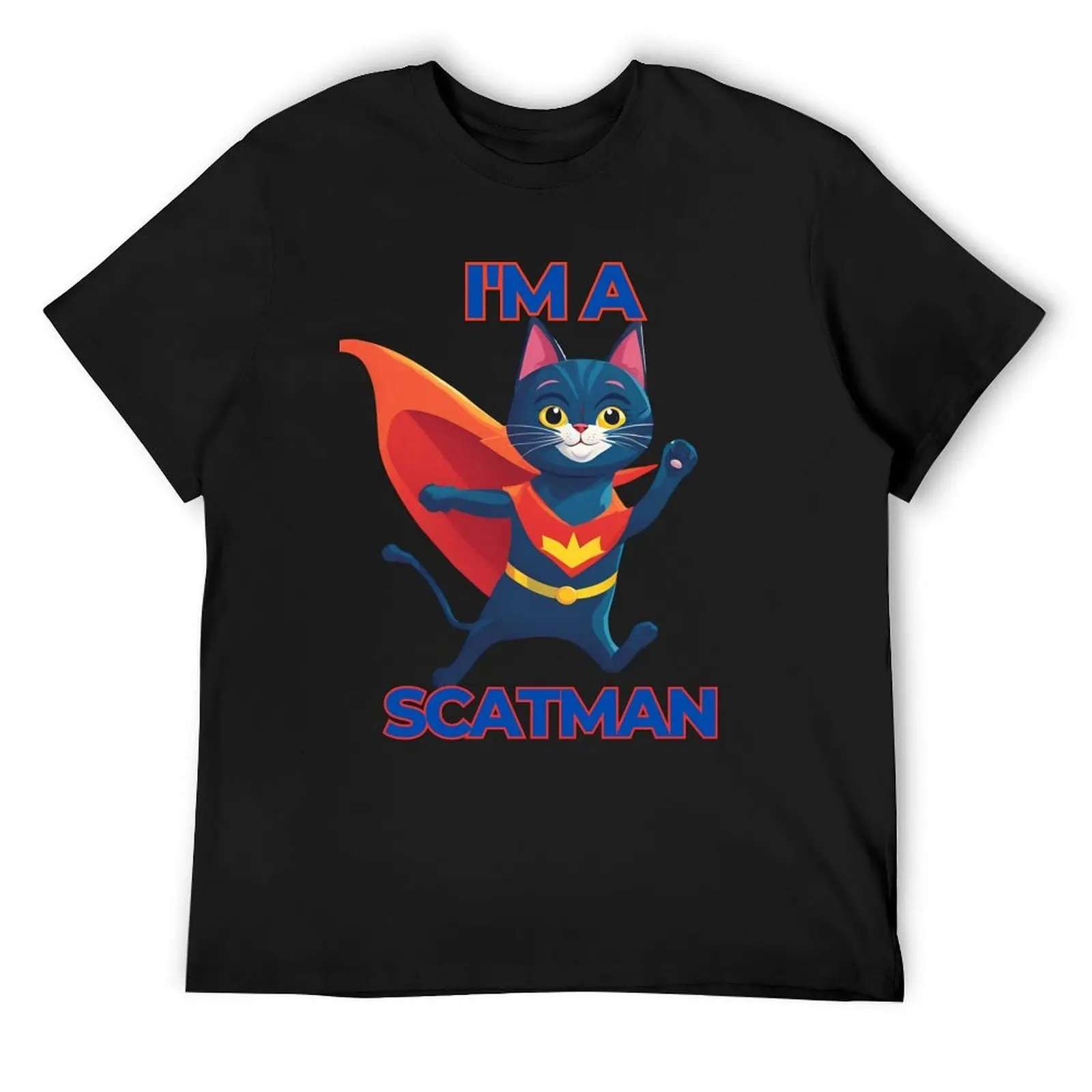 

Super cat man T-Shirt graphic tee shirt summer top blue archive fashion shirts heavy weight t shirts for men