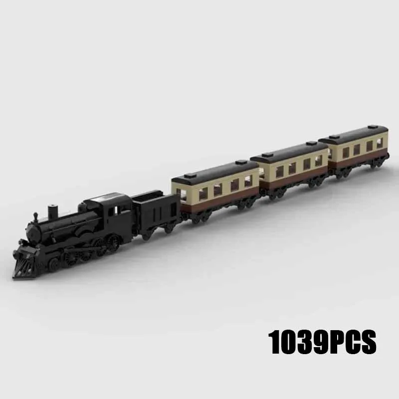 Moc Building Bricks City Train Model Famous Vintage Train Technology Modular Blocks Gifts Christmas Toys DIY Sets Assembly