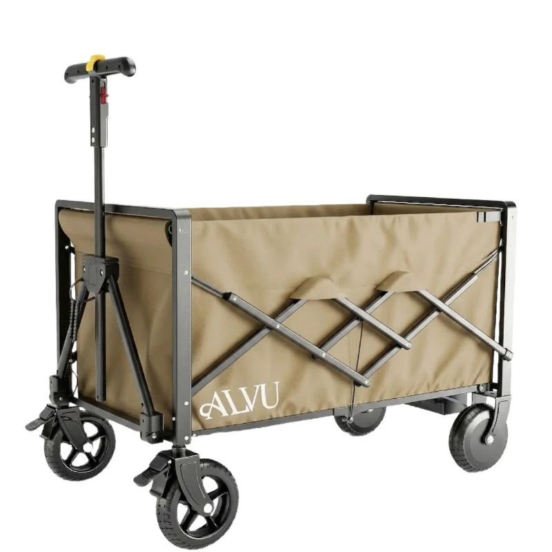 LMM Outdoor Foldable Electric Camping Cart Portable Camping Cart
