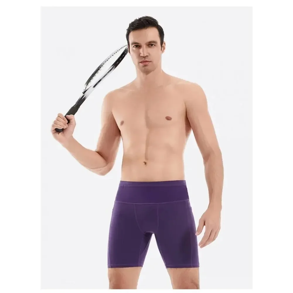 Summer New Men's 3.0 Multipocket Compression Shorts Quick Dry Marathon Running Jogging Cycling Fitness Exercise Tight Shorts