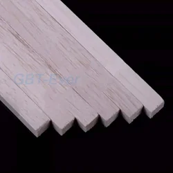 5Pcs 200/250mm Long Square Wooden Bar 3x3/4x4/5x5/8x8/10x10mm Balsa Wood Sticks Strips for Airplane/Boat Model DIY