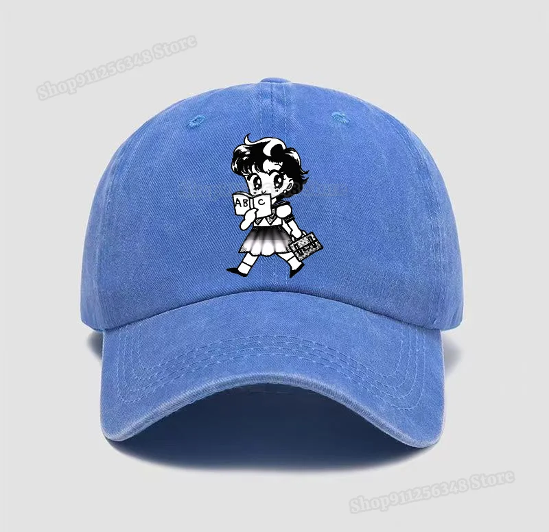 Sailor Moon Vintage Washed Baseball Cap Anime Print Dad Hat Adjustable Cotton Casual Unstructured Trucker Headgear Women Men - view 6