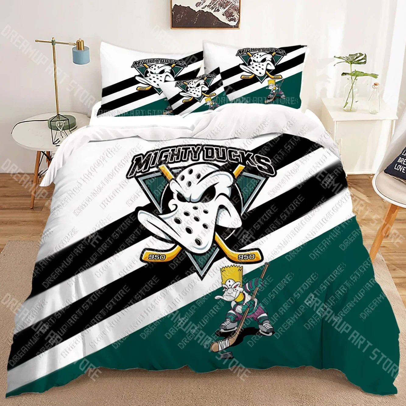 Mighty Ducks 3D Bedding Sets Print Duvet Cover Adults_ Children Bed Comforter Birthday Gift Dropshipping