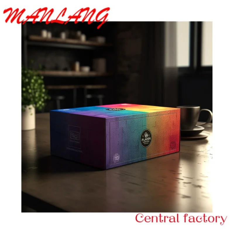 Custom  Colorful white gift box multi-color folding gift box manufacturers supply