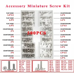 500 PCS Accessory Miniature Screw Kit Screwdriver Glasses Sunglasses Watch Laptop Maintenance Back Cover Used For Repair Screws