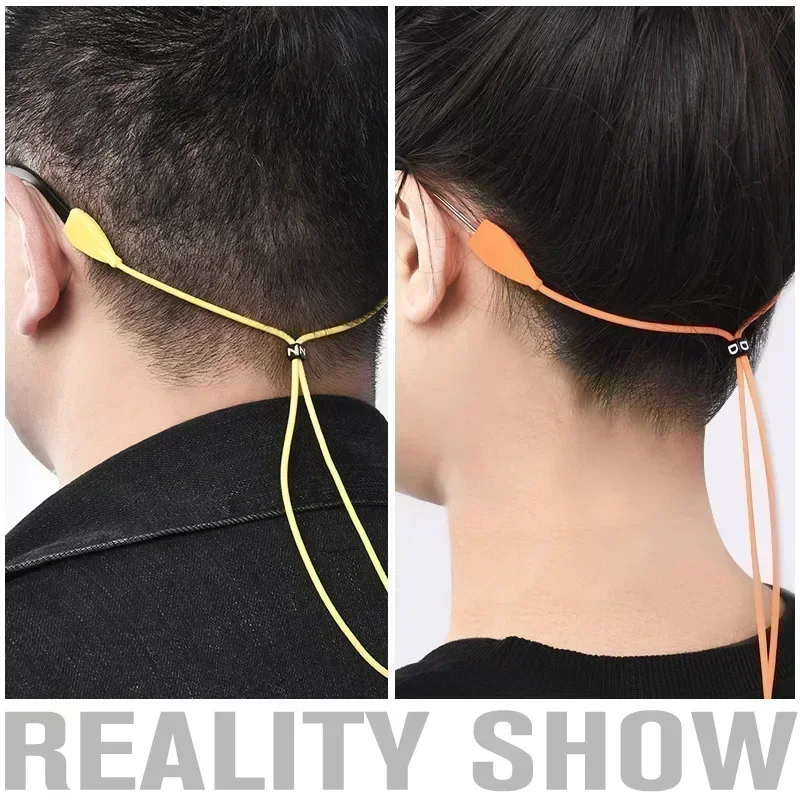 3/1pcs Candy Color Elastic Silicone Eyeglasses Straps Sunglasses Chain Sports Anti-Slip String Glasses Ropes Band Cord Holder