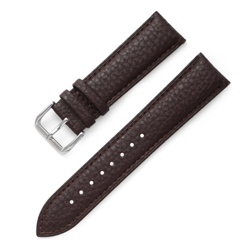 12mm 14mm 16mm 18mm 19mm 20mm 21mm 22mm 24mm Universal Straps Lichee Calfskin Leather Soft Waterproof Wrist Band Watchband Belt