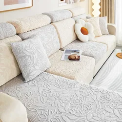 3D Flowers Jacquard Sofa Mattress Non-slip Four Seasons Couch Armrest Towel Sectional Corner Couch Covers