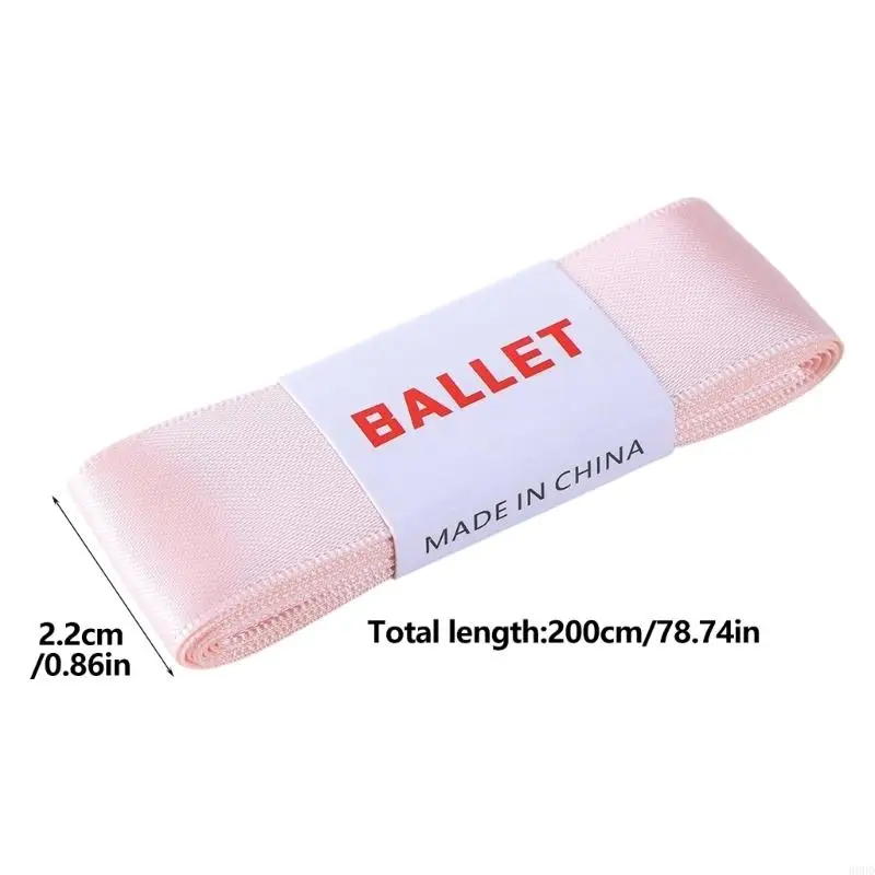 Ballet Shoe Ribbon Reflective Textile Hand-Fixed Ankle Wrap Tie for Toe and Soft Ballet Dance Footwear Training 69HD