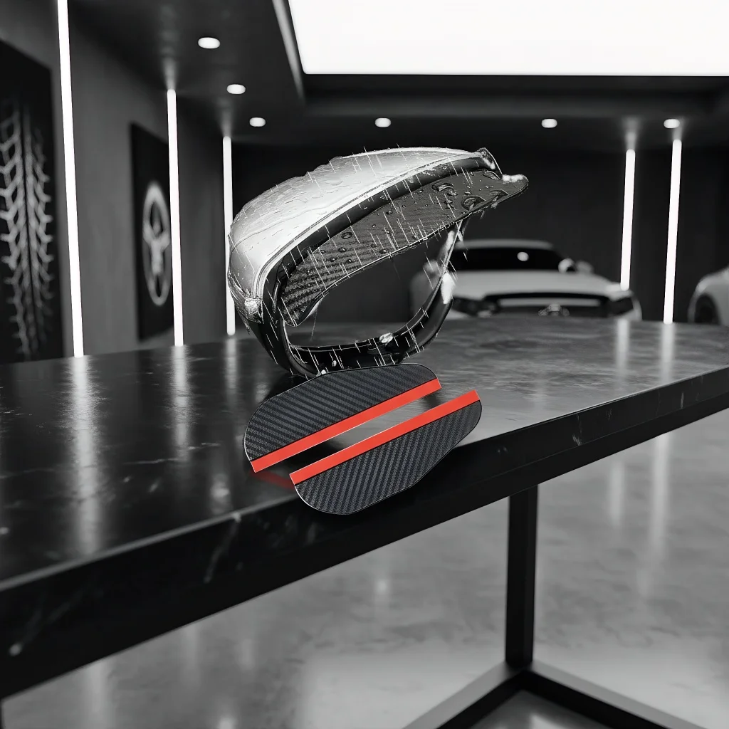 

2pcs Upgraded Carbon Fiber Car Rain Eyebrow - Universal Rearview Mirror Rain Guard