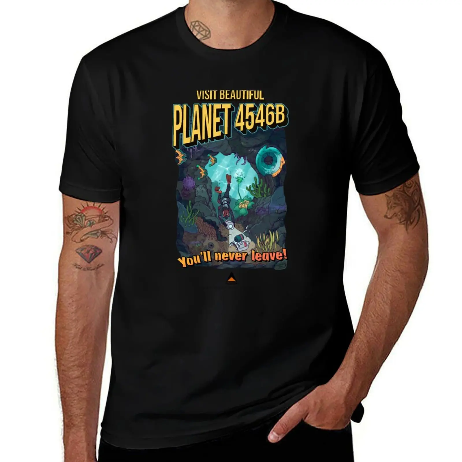 Planet 4546B Tourism Advert T-Shirt Festival Short Sleeve T-Shirt